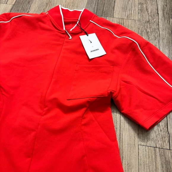 Jacquemus x Nike Red Mini Bodycon Dress with Short Sleeves - Picture 4 of 5